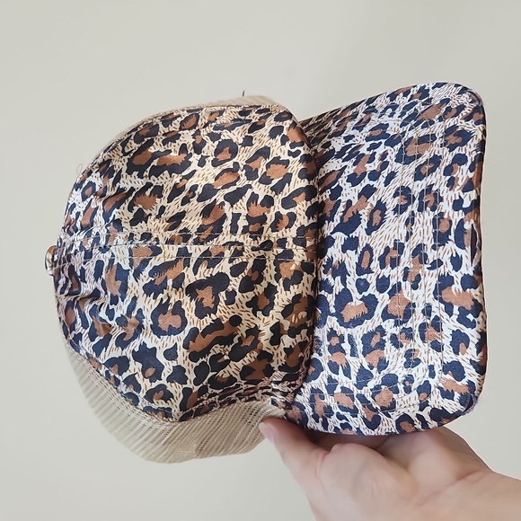 NEW! Women animal print hat Trucker baseball  cap ponytail - Picture 5 of 8